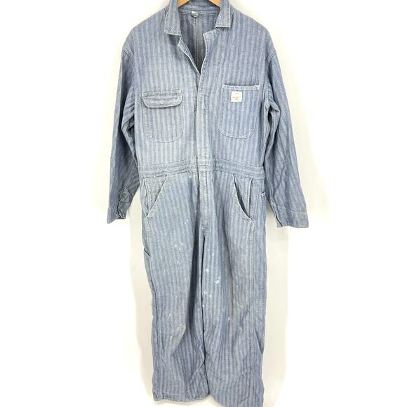 Vintage 70s Sears Mechanic Coveralls Michael Myers Talon Zipper Size 42 Mens - Picture 1 of 11
